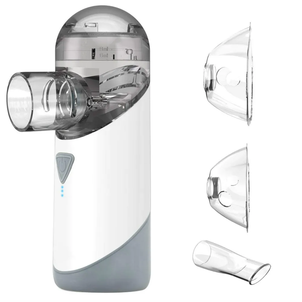 

Mini Portable Nebulizer/Nebulizador with 2 Mask,Mesh atomizer silent inhaler nebuliser inhalator for kids /adults