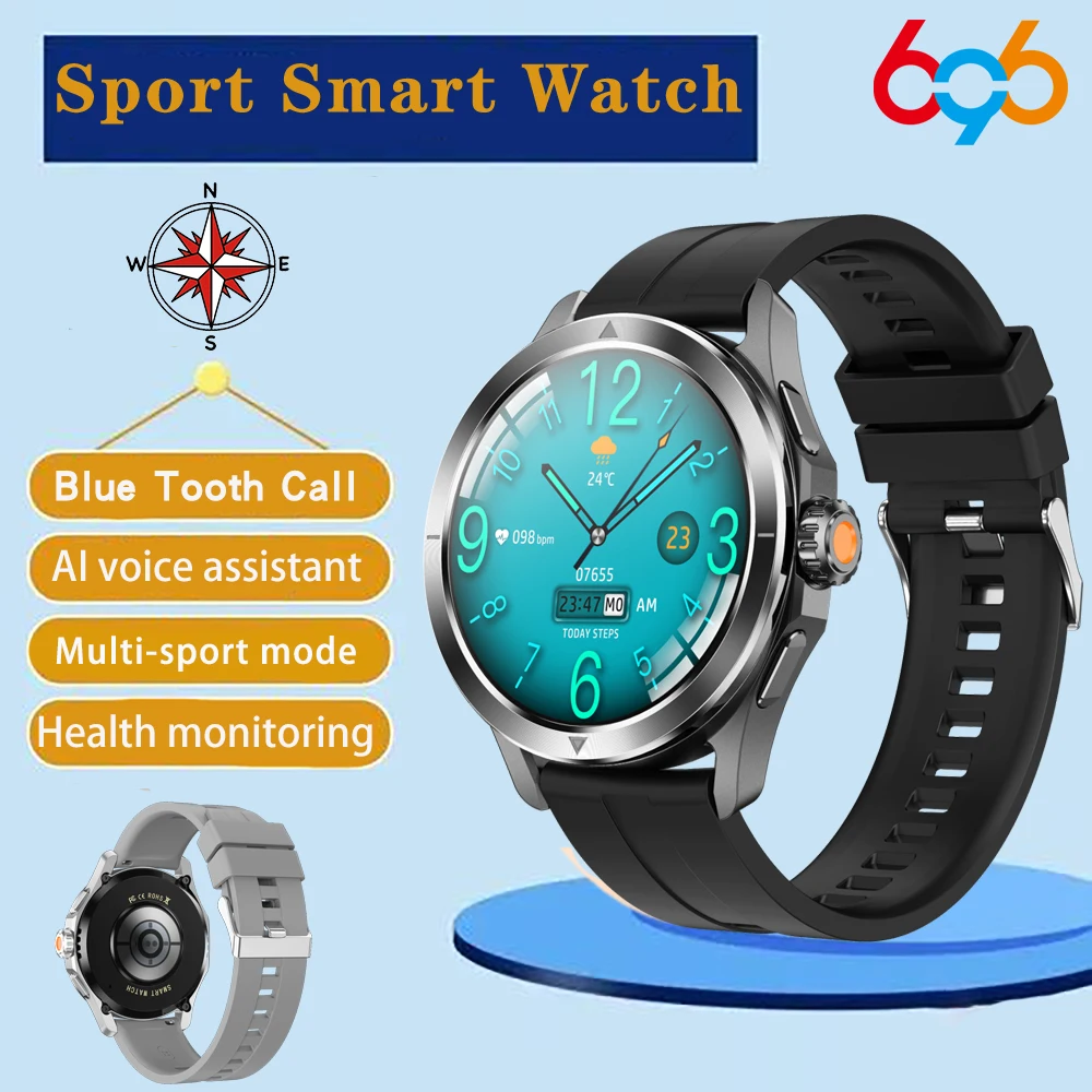 Водонепроницаемые спортивные часы для мужчин и женщин 1 53 дюйма AMOLED NFC GPS