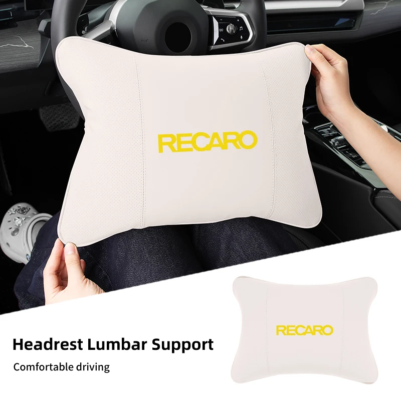 Car Accessories Seat Headrest Neck Pillow Lumbar Support For Recaro Interior Racing
