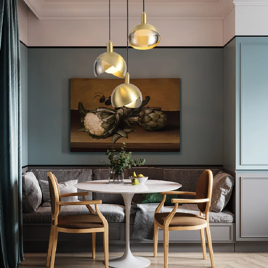 

LukLoy Modern Gold Effect Ceiling Pendant Pendant Lamp for Kitchen Island Pantry Foyer Bedroom Living Room Studio Cafe Bar