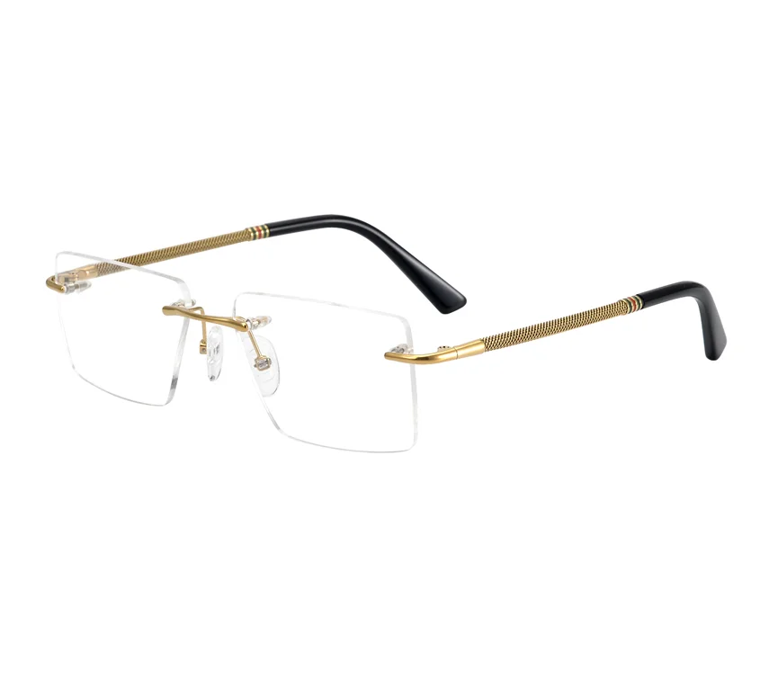 

Pure Titanium Prescription Myopia Eyeglasses Men Retro Rimless Optical Eyewear Anti Radiation Computer Glasses Women Spectacle