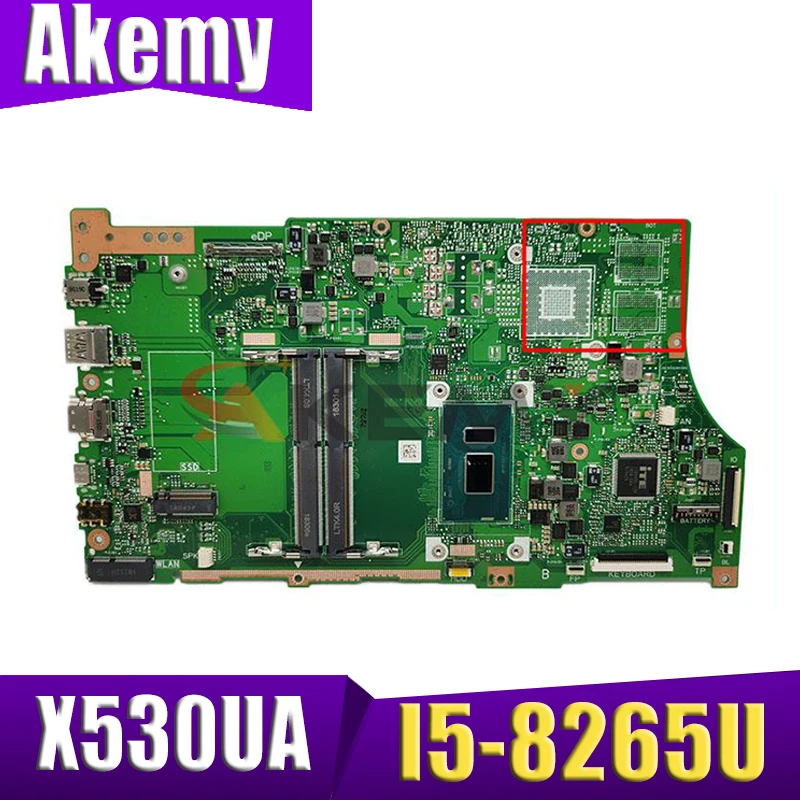

Для ASUS VivoBook S15 S530U S530UA X530U X530UA X530UN материнская плата для ноутбука с I5-8265U CPU GM X530UA оригинальная материнская плата