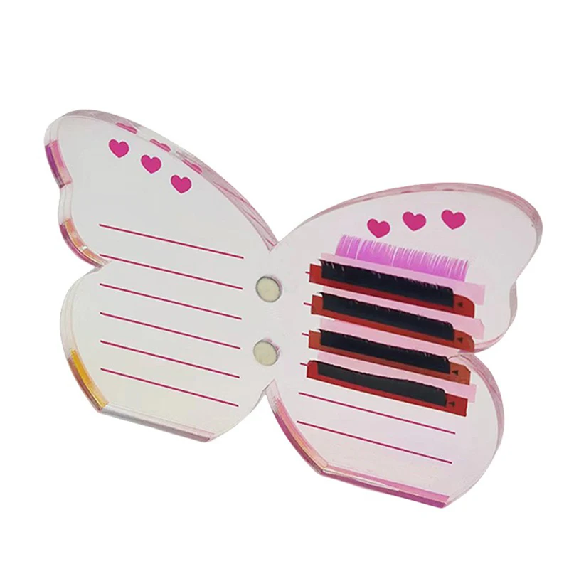 

Acrylic Eyelash Palette Holder With Magnetic Eyelash Eyelash Tweezers Storage Grafting Colorful Board Butterfly Eyelash Board