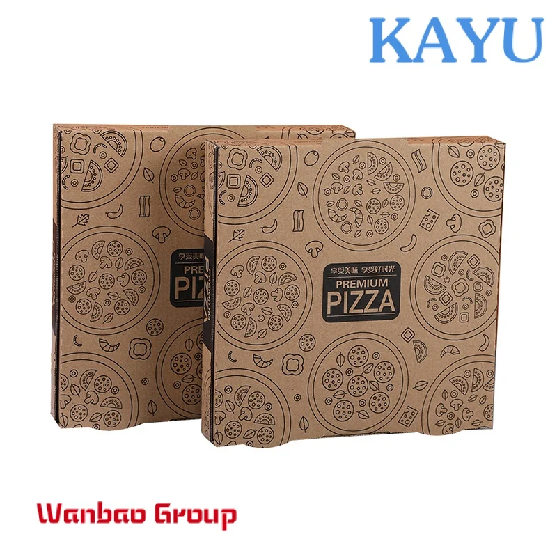 Supply Custom Printed 7 8 9 10 12 15 16 18 inch Boite Pizza Box Packing Box For Pizza 33x33 40x40 Pizza Box