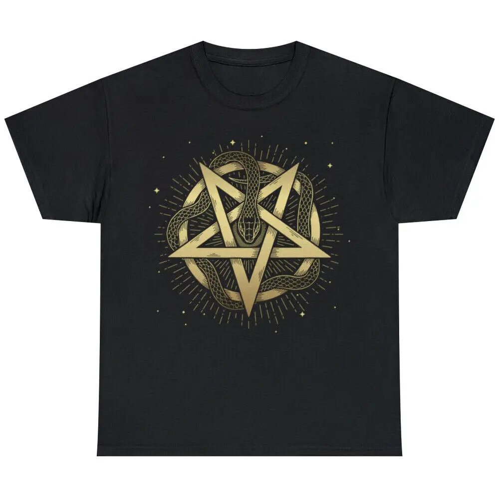 Футболка унисекс с пентаграммой обернутая в пентаграмму готическом стиле