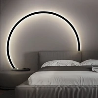 simple circle background decoration lamps new modern led wall lights living room bedroom bedside aisle corridor night lighting