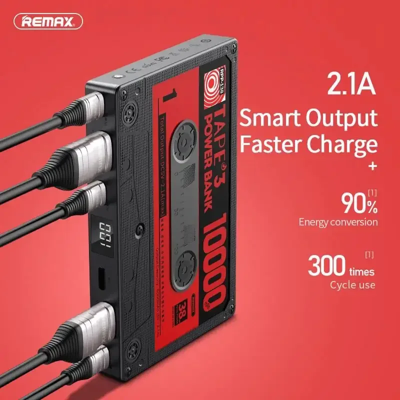 

Remax 2023 Hot Selling Gift Custom-Made Series Tape 3 10000Mah Power Bank