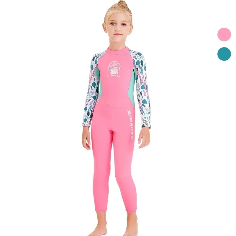 

New Jellyfish Neoprene Wetsuit Children Diving Suits Swimwear Girls Long Sleeve Surfing Swimsuits For Girl Bathing Suit Wetsuits