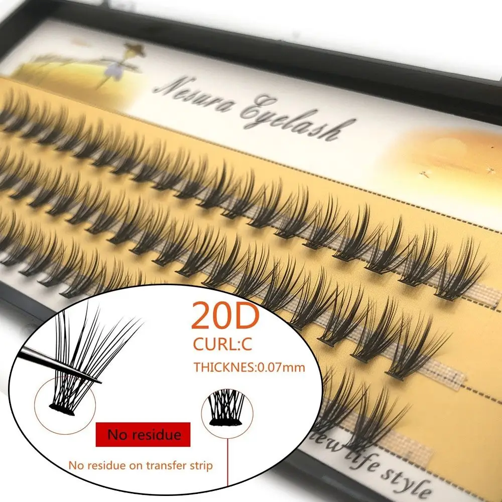 

1Box/60 Bundles Hot Eyelash Extensions Natural Thick lashes Imitation Mink Individual Eyelash Fake Eyelashes 20D