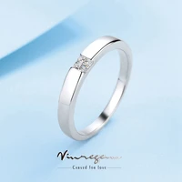 vinregem 925 sterling silver 18k white gold moissanite pass test diamond rings fine jewelry anniversary for women gift wholesale