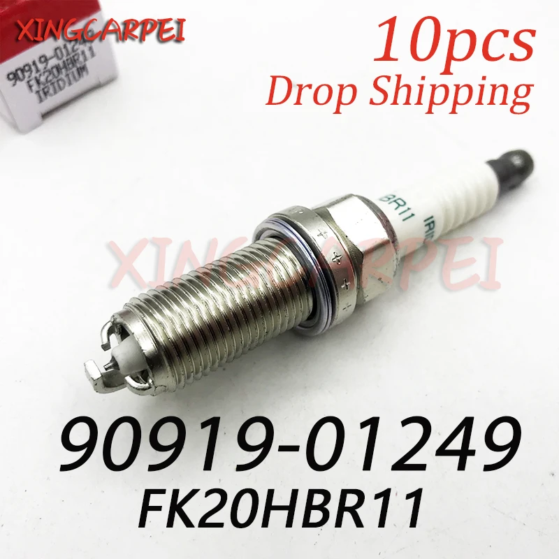 

10 шт 90919-01249 FK20HBR-11 иридиевая Свеча зажигания для Lexus GS350 IS250 LS460 9091901249 FK20HBR-11 90919-01249 FK20HBR11