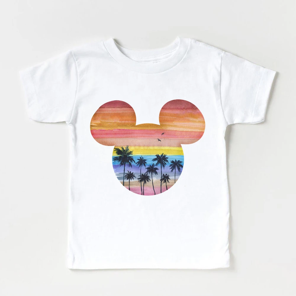 kids clothes aesthetic mickey mouse head print disney princess short sleeves hot selling brand baby t shirts harajuku comfort free global shipping