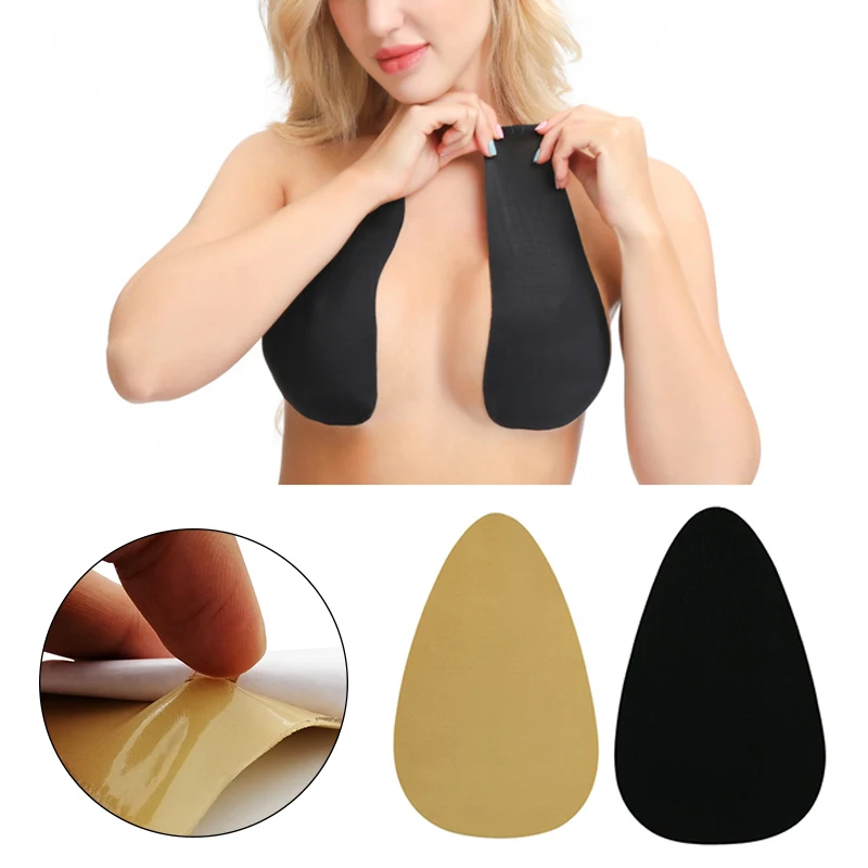 

Teardrop Push Up Invisible Bra Adhesive Nipple Cover Pasties Boob Breast Lift Tape Cache Teton for Bikini Instant Bust Lifter
