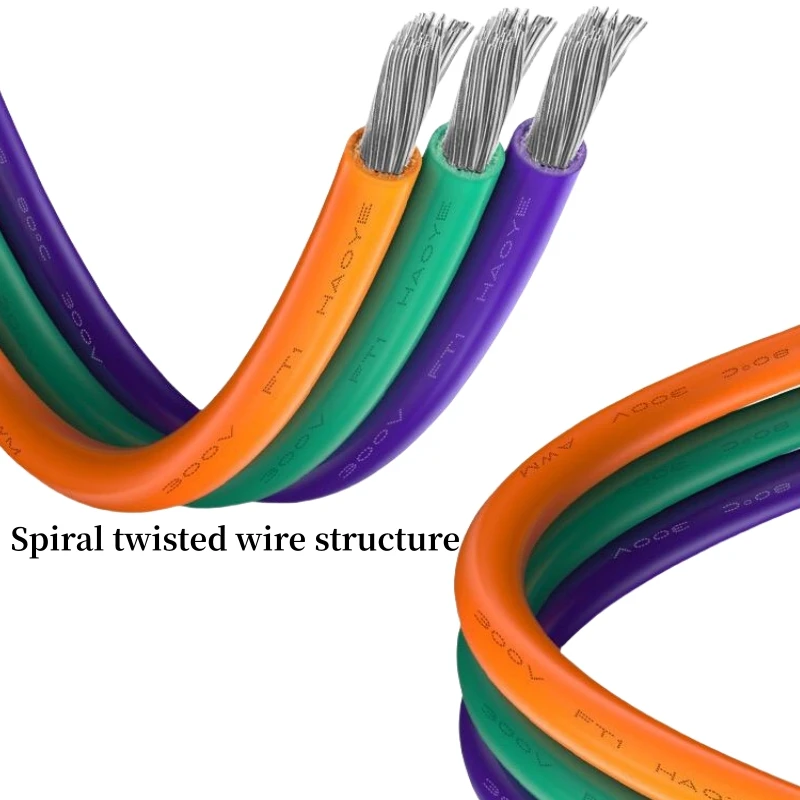 Электрический кабель UL1007 (набор 5 цветов) многожильный провод 16 18 20 22 24 26 28 30AWG из