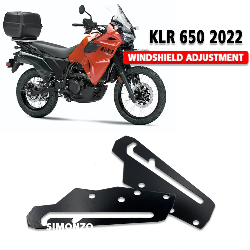 

Windshield Bracket For Kawasaki KLR 650 Accessories Motorcycle Windscreen Adjusters CNC KLR650 Windshield Support Holder 2022