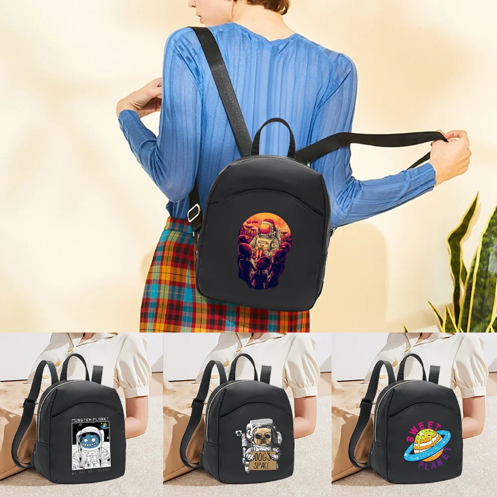 

Luxury Women Mini Organizer Backpack Water Proof Kawaii Backpack Graceful Bagpack Small School Bags for Girls Astronaut Series