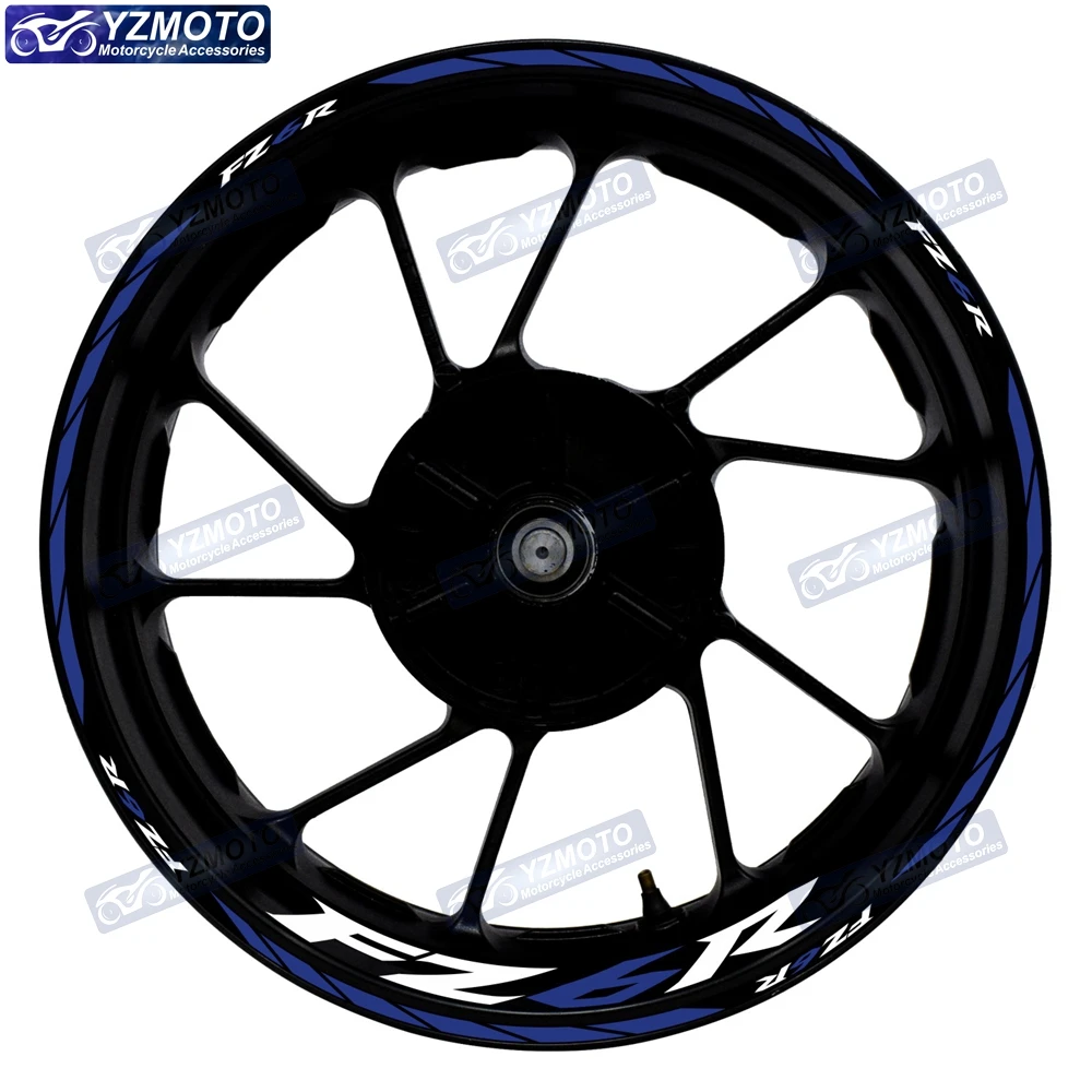 

Для мотоцикла Yamaha FZ6R FZ6 R 17-дюймовая передняя и задняя наклейка с логотипом на ступицу колеса, гоночная наклейка, водостойкие светоотражающие наклейки на обод