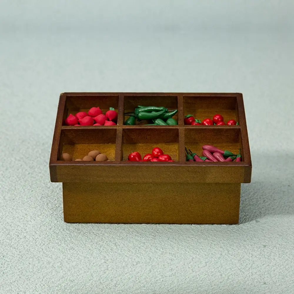 

Accessories Decor DIY Toys Mini Miniature Furniture Vegetable Fruit Rack Wooden Cabinet Simulation Dollhouse Decor