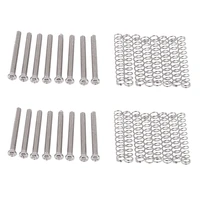 16 pcs m3x30mm electric guitar humbucker pickup adjust height screw and springs silver