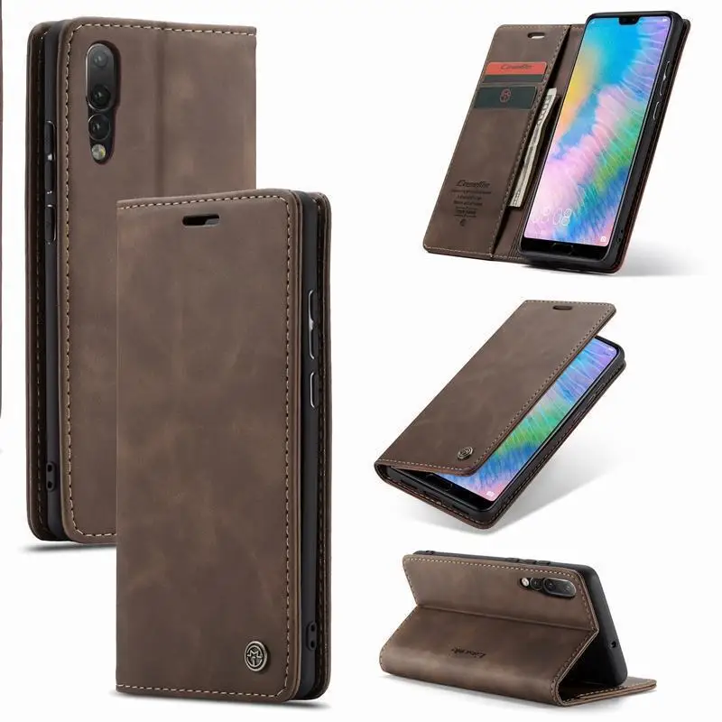 

Case For Huawei P20 Lite Pro Luxury Magnetic Flip Silicone Leather Wallet Matte Stand Phone Bag On For Huawei P 20 P20pro Cover