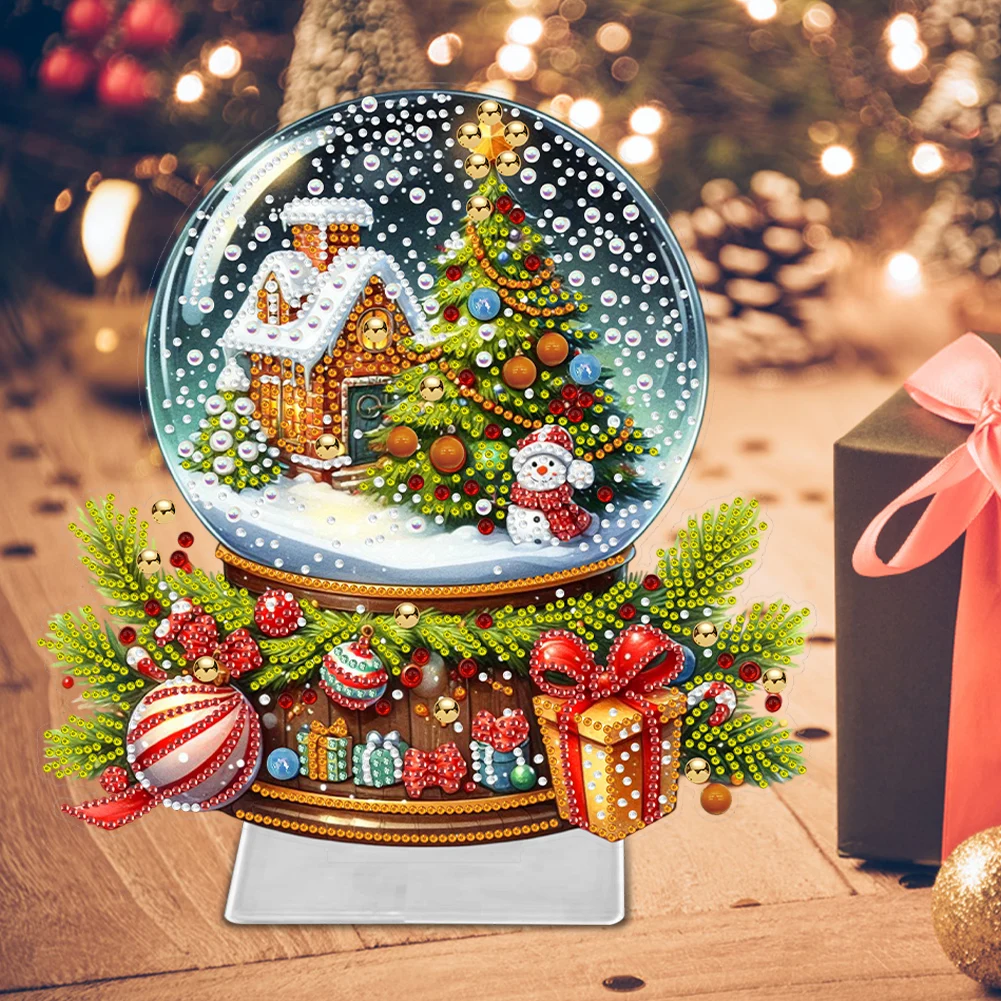 Art of Brilliance 5D алмазная живопись круглой формы акриловая доска Рождественский