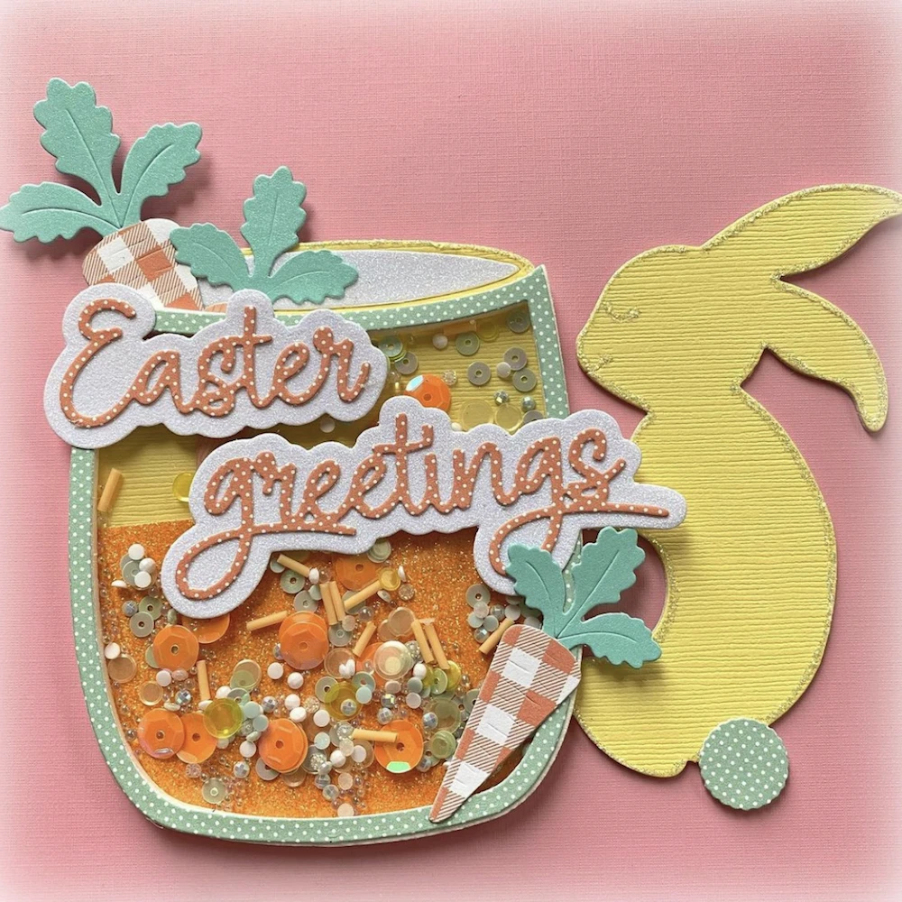 

KSCRAFT Bunny Coffee Mug Shaker Metal Cutting Dies Stencils for DIY Scrapbooking Decorative Embossing DIY Paper Cards