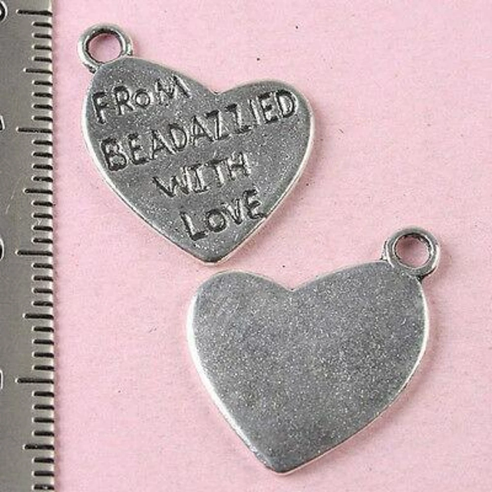 Подвески в виде сердца из тибетского серебра 21 2x16 1 мм 20 шт. H1608