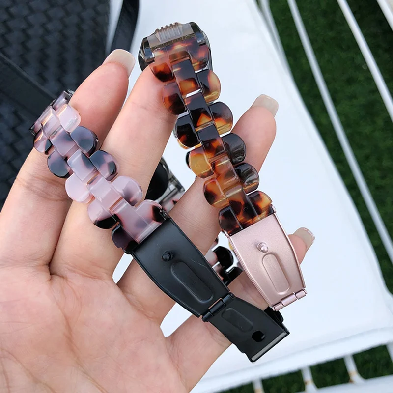 Strap For Xiaomi Mi Band 7 6 5 4 Wristband Fashion INS Amber Resin Bracelet For Miband 3 4 5 Watchband Replacement Correa Strap