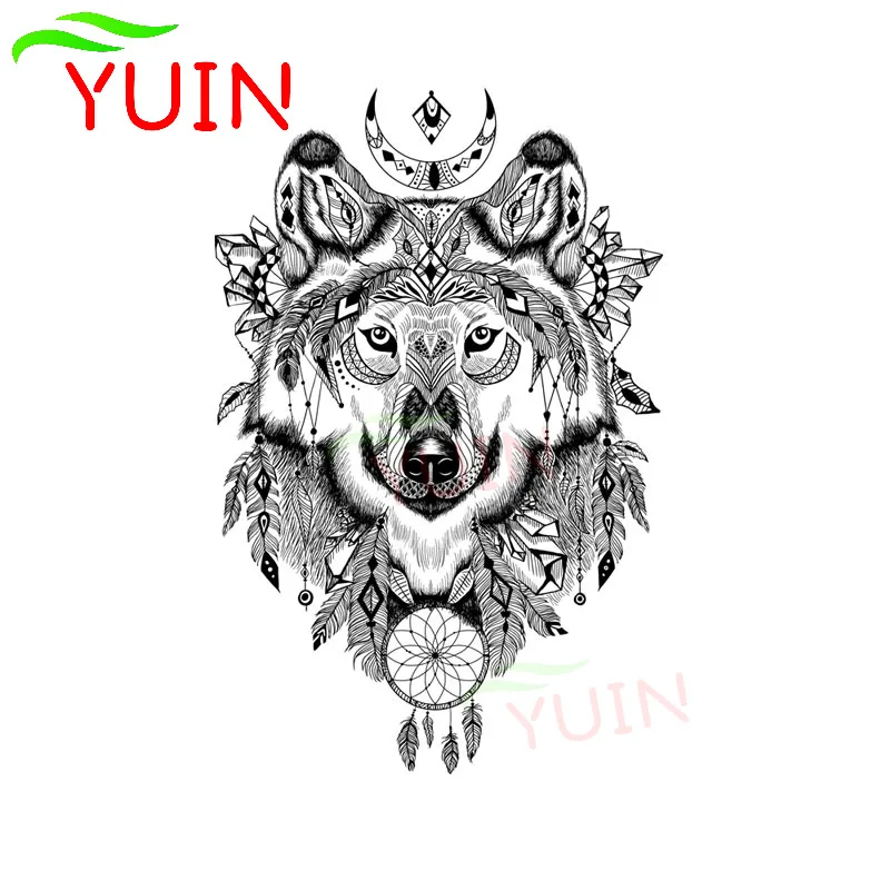 

Fashion Tribal Wolf Totem Car Sticker Personality Creative PVC Window Bumper Decoration Motorcycle Auto Parts Waterproof Decal