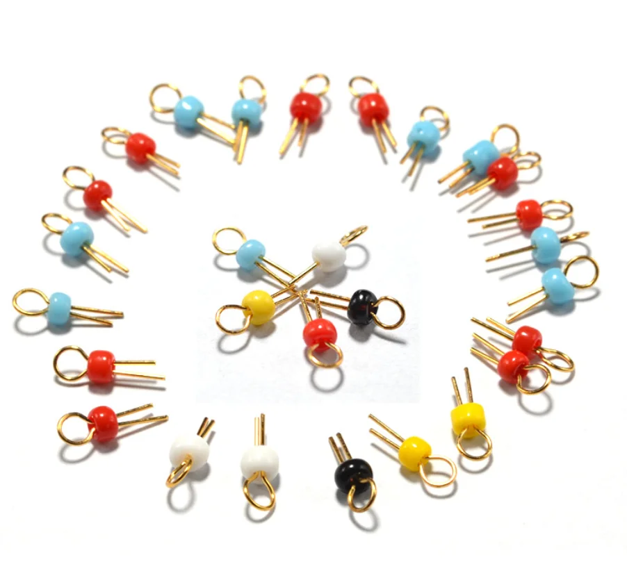 

20PCS PCB Board Test Beads Points Gold Plated Ceramic Loop Circuit Test Needle Test Ring Red/Blue/Purple/Green