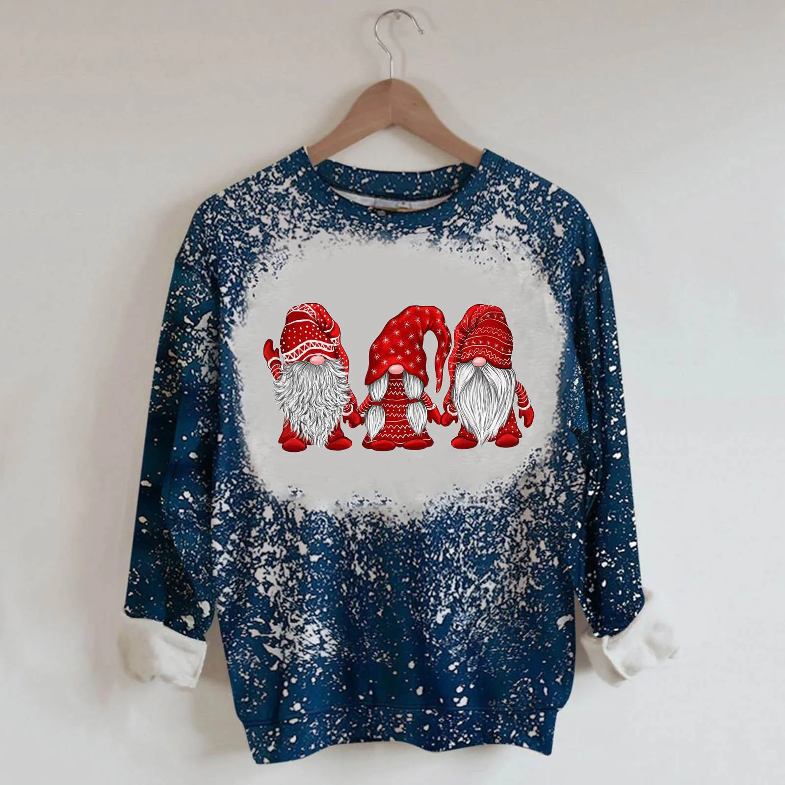 

Ladies Winter Christmas Long-Sleeve Classic Printed O Collar Sweatshirt Blouse Jackets Women Graphic Sweatshirts Hoodies Women