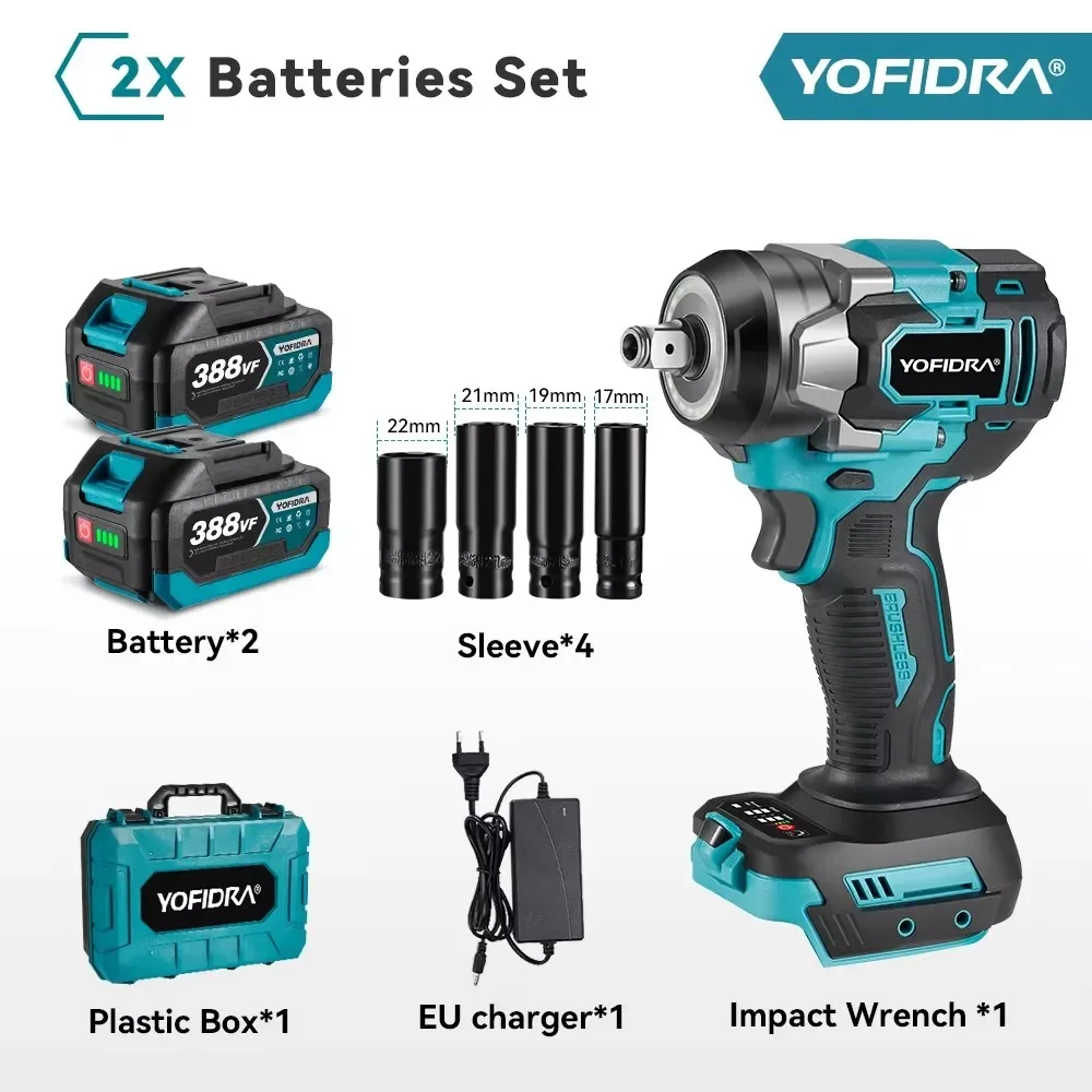 

YOFIDRA Бесщеточный ударный гайковерт 1200 Нм 1/2", 5 передач