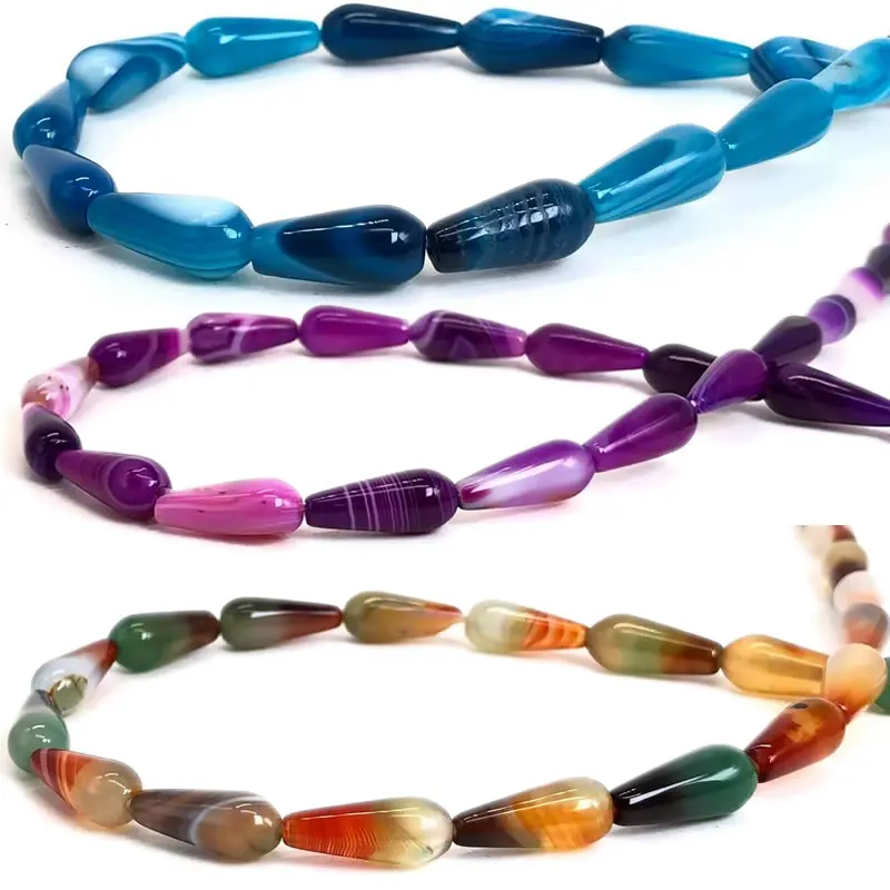 Агат слезы форма жемчужина природный камень Ботсвана агат ювелирные изделия Diy