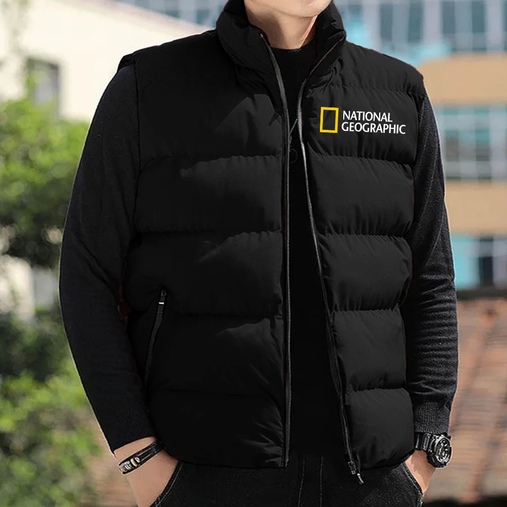 

Коллекция 2022 года, зимний теплый жилет Nieuwe с геометрическим рисунком, мужской жилет с подставкой, универсальный жилет для мужчин