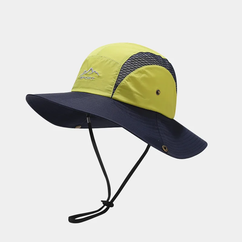New Summer Embroidery Sun Shade Hat Outdoor Sports Jungle Mountaineering Fisherman Hat Men's And Women's Quick Drying Hat