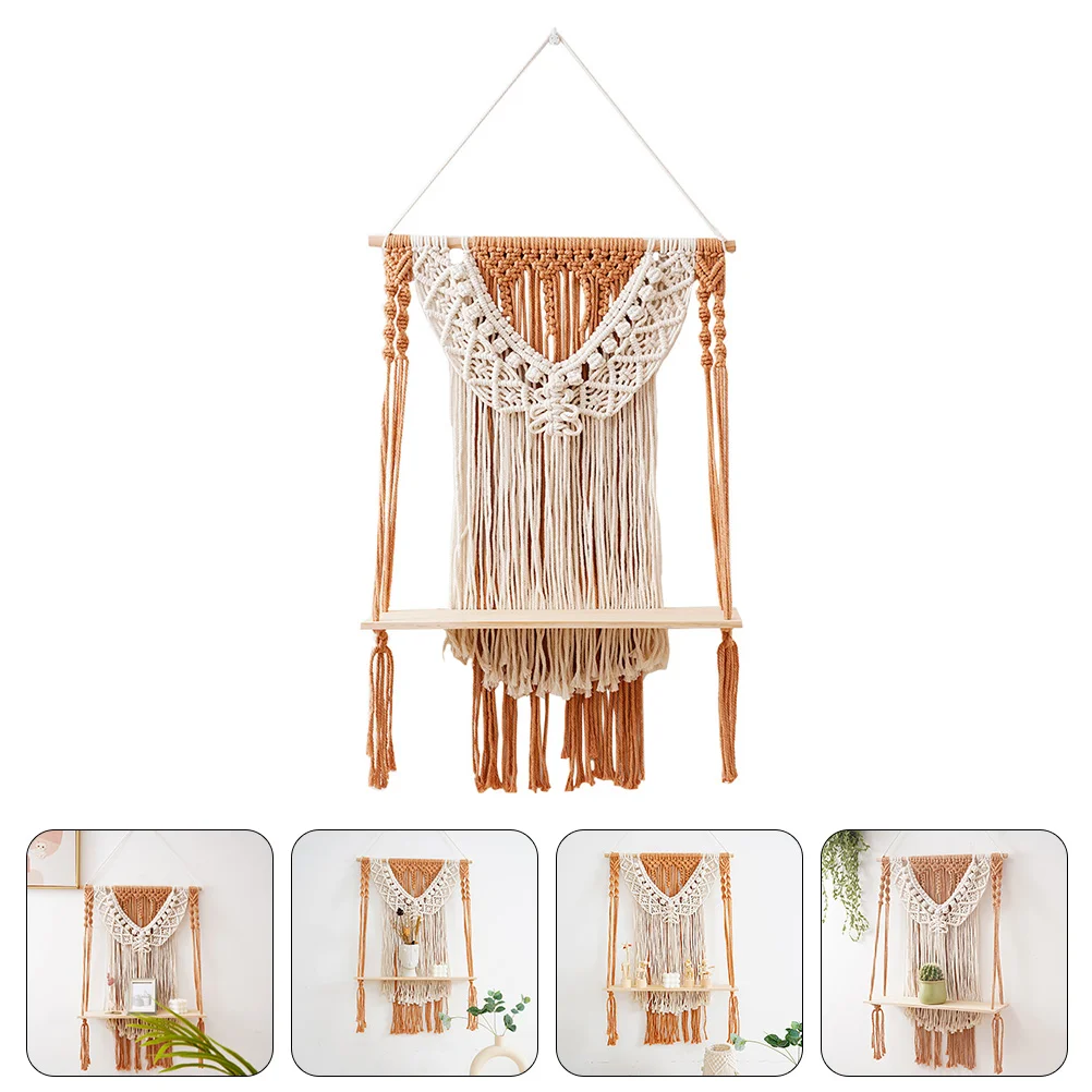 

Bohemian Style Woven Hanging Rack Creative Tapestry Tassel Hanging Holder