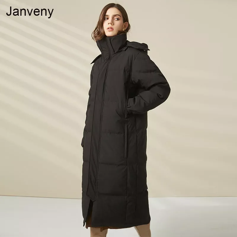 

2022NEW Plus Size 3XL Winter Down Coat Women X-Long 90% White Duck Down Jacket Hooded Female Feather Thick Waterproof Parkas