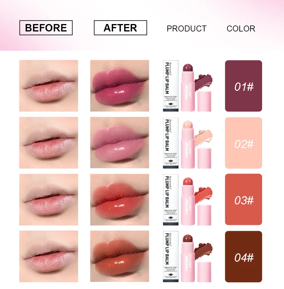 

2Pcs Instantly Plump Lip Balm Extreme Lip Plumper Fuller Lipstick Increase Lip Reduce Fine Lines Volumizing Lips Makeup