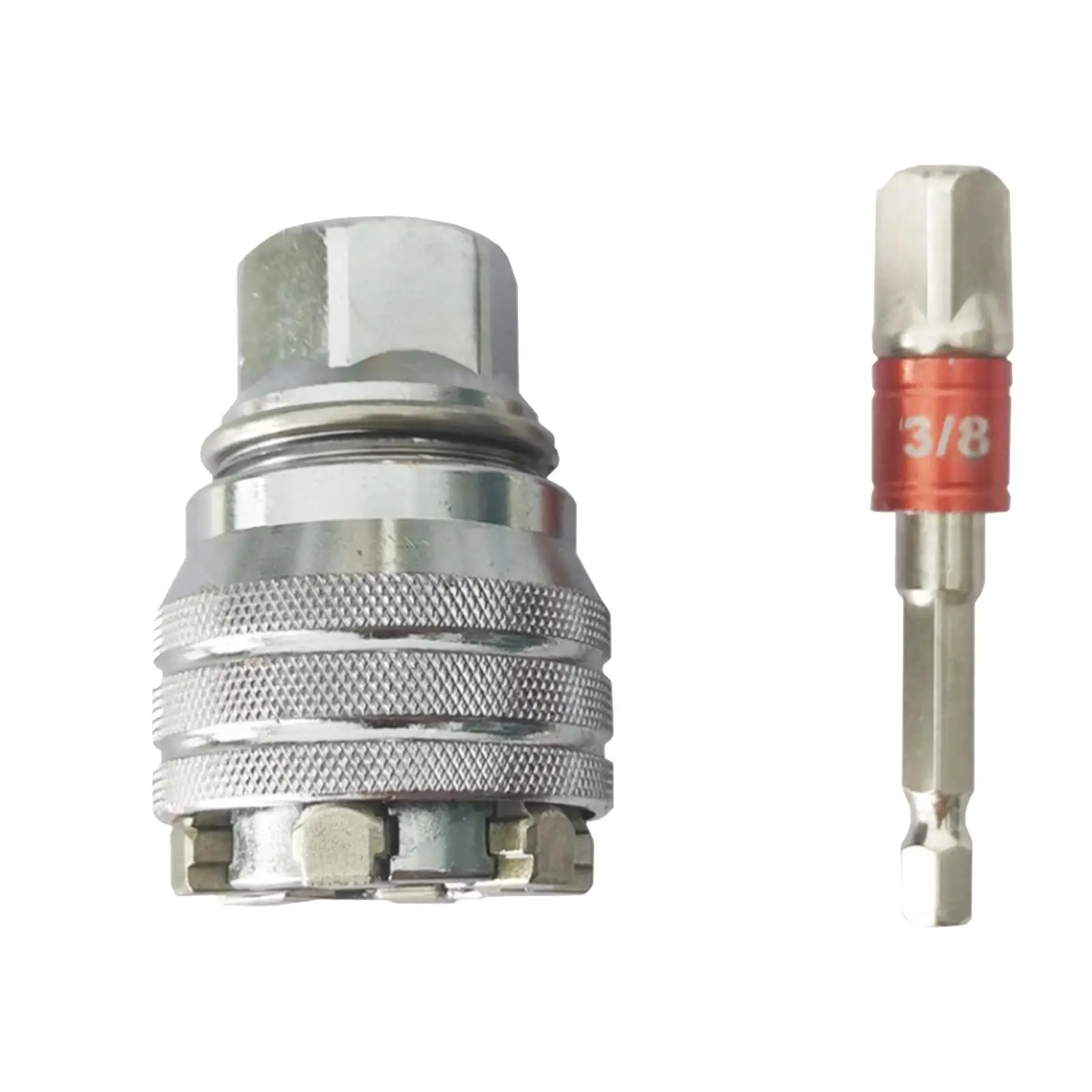 

Socket Tool with Drill Adapter Standard 10-19mm Grip Hand Tools Gifts Metric 3/8-3/4'' Sleeve for Father Dad Men DIY Handyman