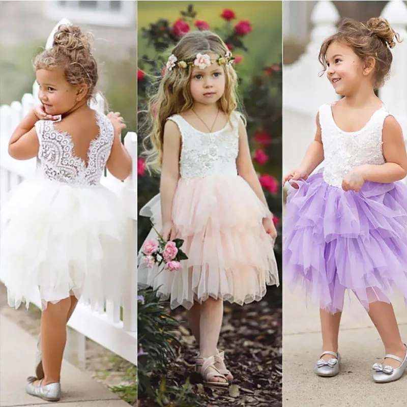 

Toddler Baby Girl Mesh Dress 2023 Summer New Female Baby Birthday Party Dresses Wedding Dress Fairy Puffy Princess Dress 12M-5T