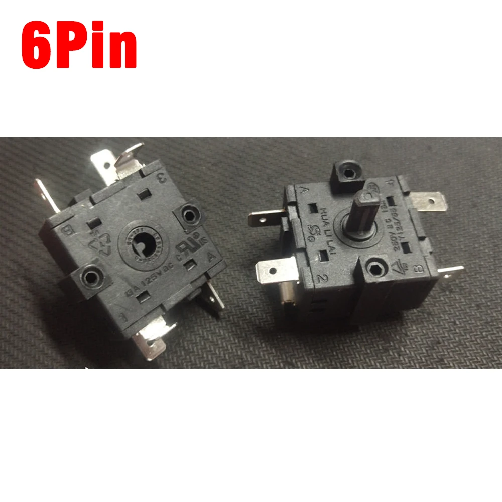 

20Pcs Electric oven function selection switch 6Pin Rotary Switch Selector FZ31-9 Temperature Control Switch