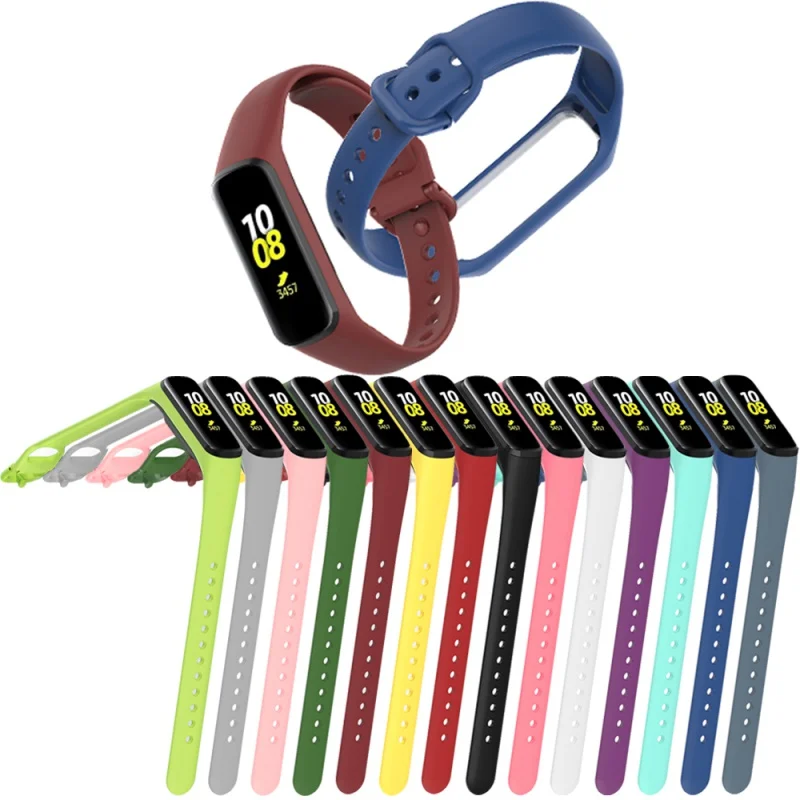 

For Samsung Galaxy Fit 2 SM-R220 Watch Bracelet Replacement Watchband Correa Strap Silicone Sport Band Strap Fit 2 SM-R220