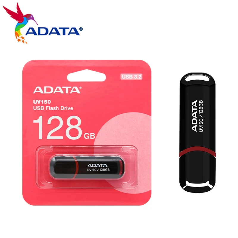 

USB-флеш-накопитель ADATA USB 100%, 3,2 оригинальный высокоскоростной накопитель UV150 объемом 64 ГБ, 32 ГБ, USB-флеш-накопитель, U-диск, USB-флешка для ПК