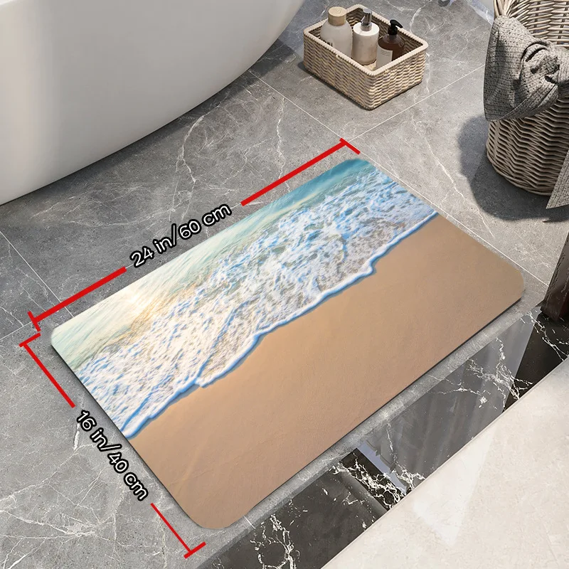 Домашняя ванная комната HAILANG Пляжный нескользящий напольный коврик Гостиная