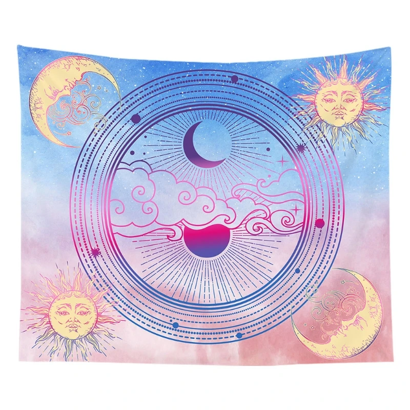 

for Sun and Moon Tapestry Burning for Sun Psychedelic Mystic Wall Hanging Tapest