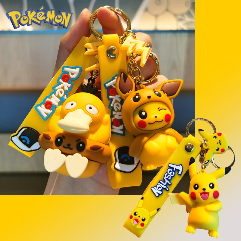 Покемон Пикачу Кукла Брелок аниме мультфильм подвеска на рюкзак милый кавайный Автомобильный ключ подвеска брелок для ключей детские игрушки подарок