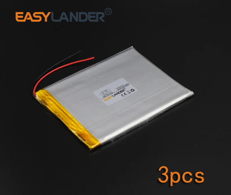 

3 шт./лот 3,7 в 3500 мАч 3976103 перезаряжаемый литий-полимерный литий-ионный аккумулятор для Bluetooth ноутбука планшета ПК электроники Лампа безопасности