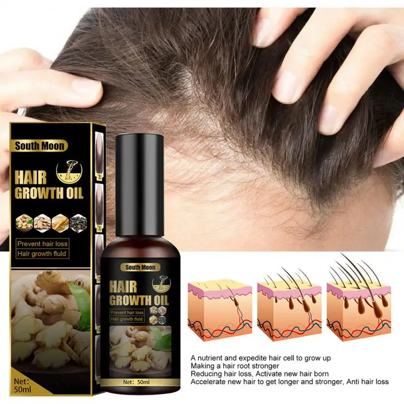 

Fast Hair Growth Essence Natural Herbal Health Treatment Hair Loss Makes Hair Growth Longer And Thicker Hair Care Products 50ml
