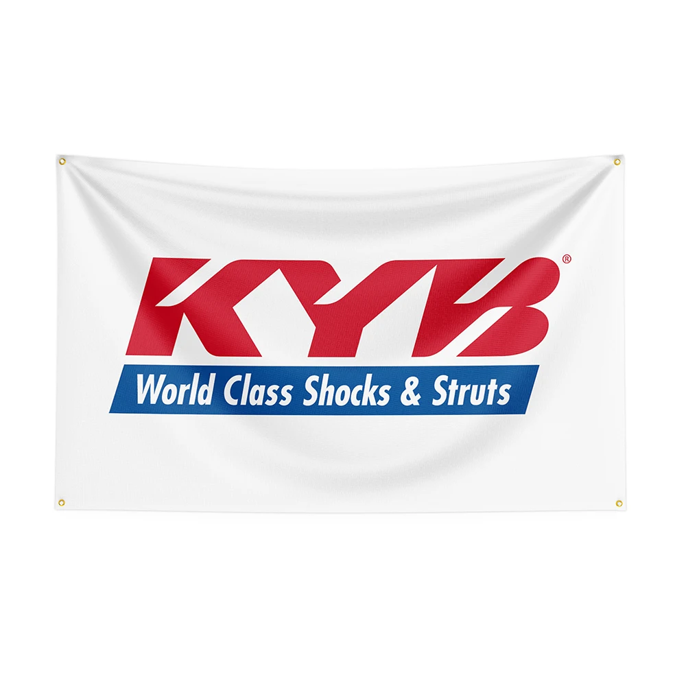 

90x150cm KYBs Flag Polyester Printed Racing Car Banner For Decor