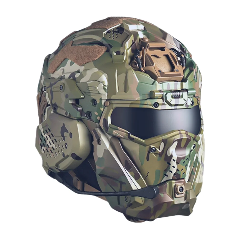 Tactical Assault Airsoft Helmet II with Mask Headset Anti-Fo